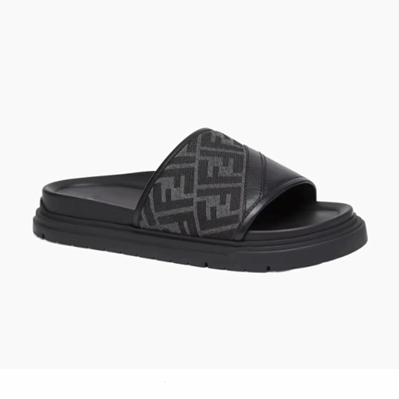 Zapatillas de hombre de suela gruesa FD Camboya Vietnam Singapur 2025 Summer FF Alfabeto jacquard presbiterio costura de una palabra