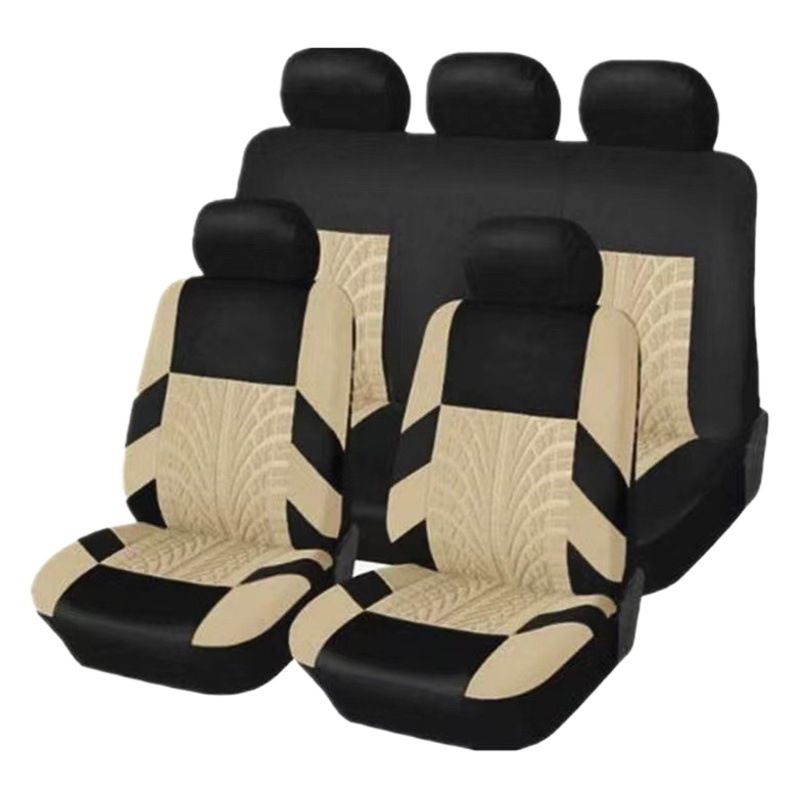 Cubierta de asiento de coche de comercio exterior transfronterizo cubierta de asiento universal de coche neumático en relieve 4mm 7mm esponja conjunto de 9 piezas