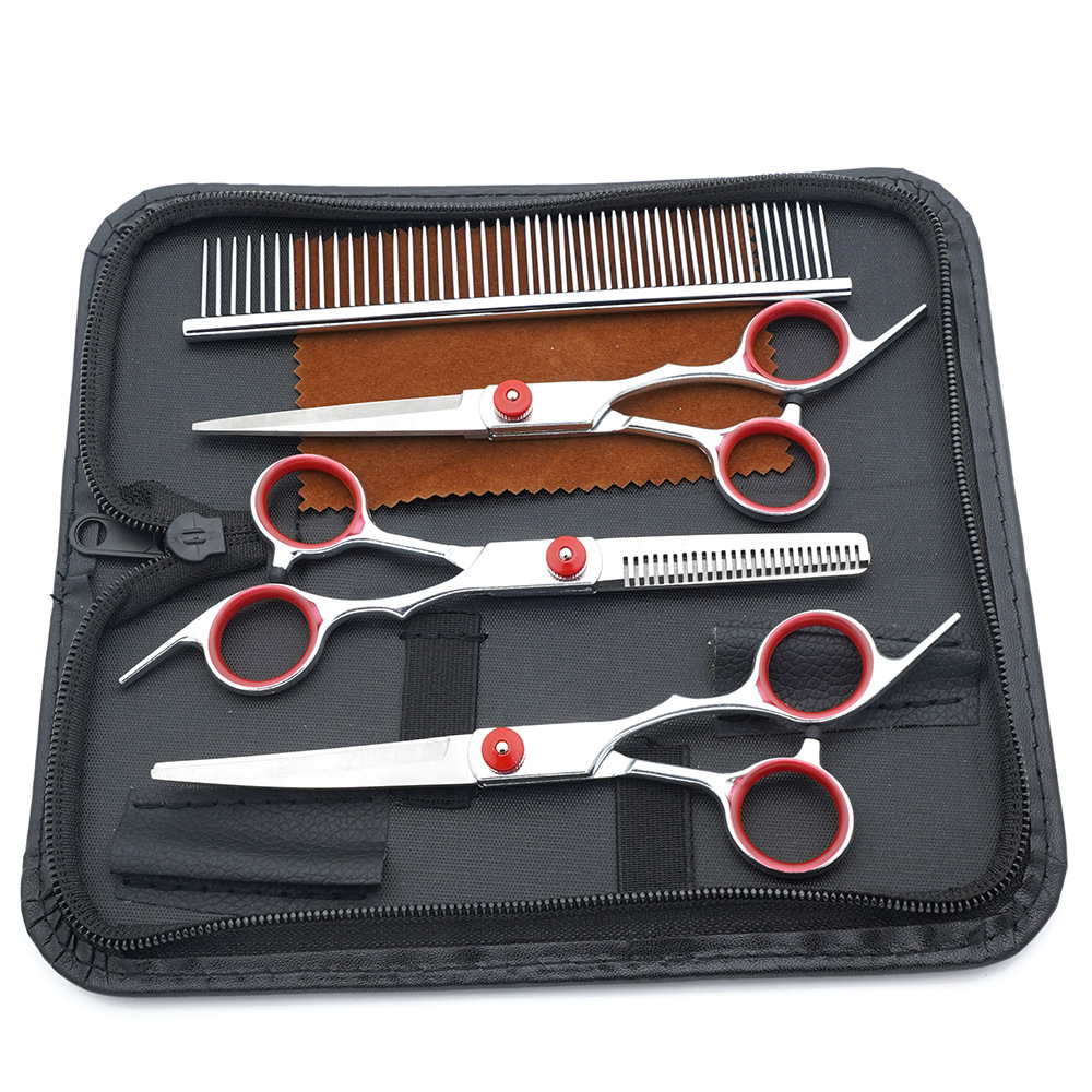 Ventas directas de fábrica de tijeras para mascotas, tijeras para cortar el pelo para perros, tijeras para cortar el pelo, tijeras de dientes delgadas para gatos, tijeras de aseo para mascotas