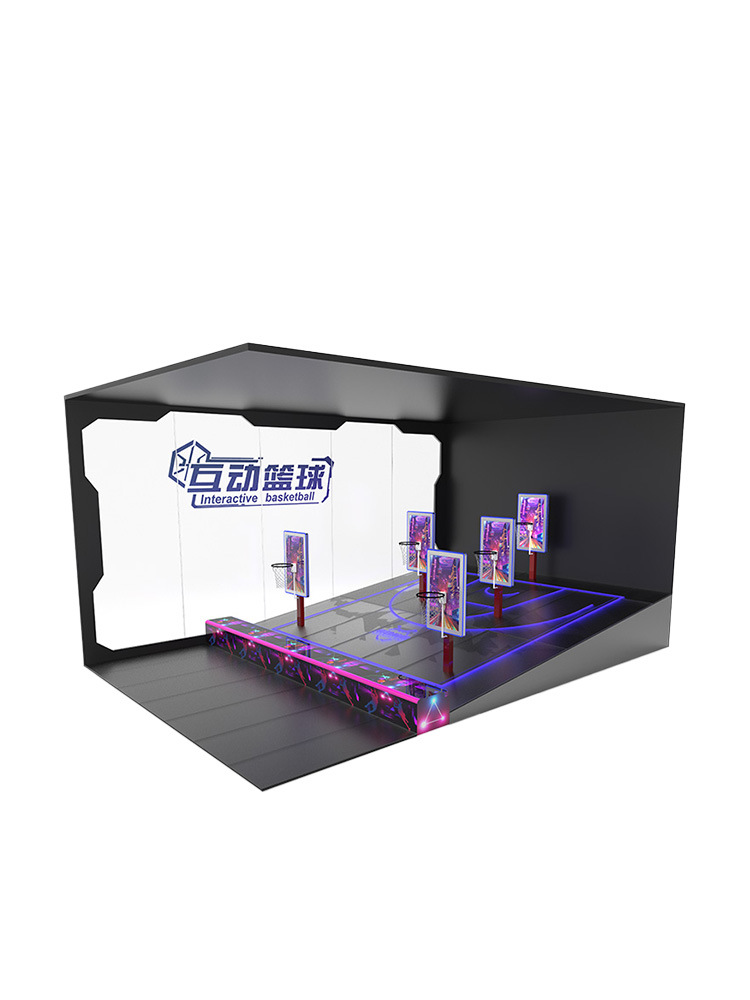 Interactivo indoor baloncesto tiro multijugador equipo de entretenimiento de ocio competitivo gimnasio digital máquina de tiro interactiva digital