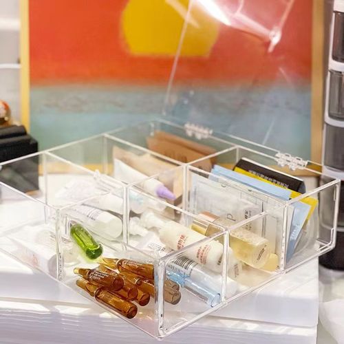 Disposable Essence Storage Box Cosmetics Perfume Lipstick Sample Invisible Lens Storage Box Transparent Flip Cover Dustproof 