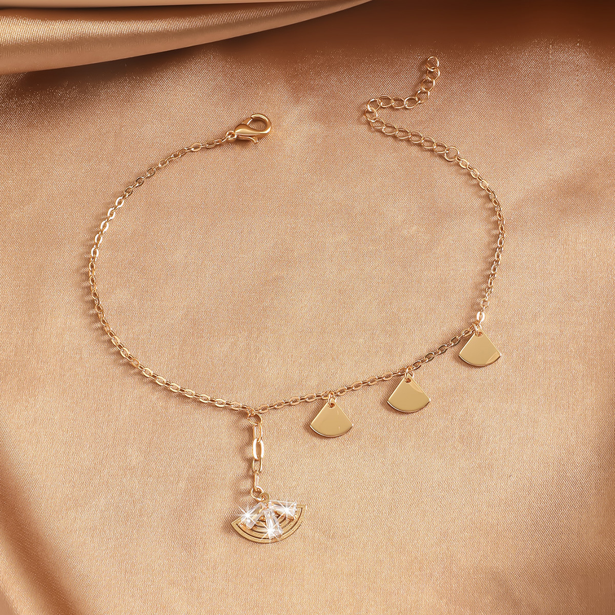 Zircon de cobre Europa y América mariposa transfronteriza amor colgante cadena de metal tobillas de brillo moda femenina personalidad nicho pie joyería