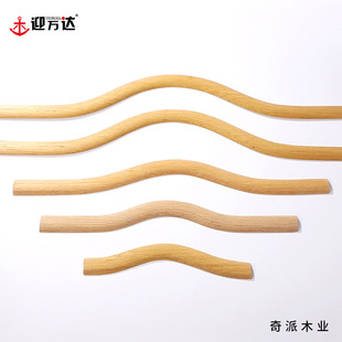 Dongyang Embossed Solid Wood Curved Bow Line Semi-Circular Arc Curved Edge Strip European Style Ceiling Decorative Corner Line