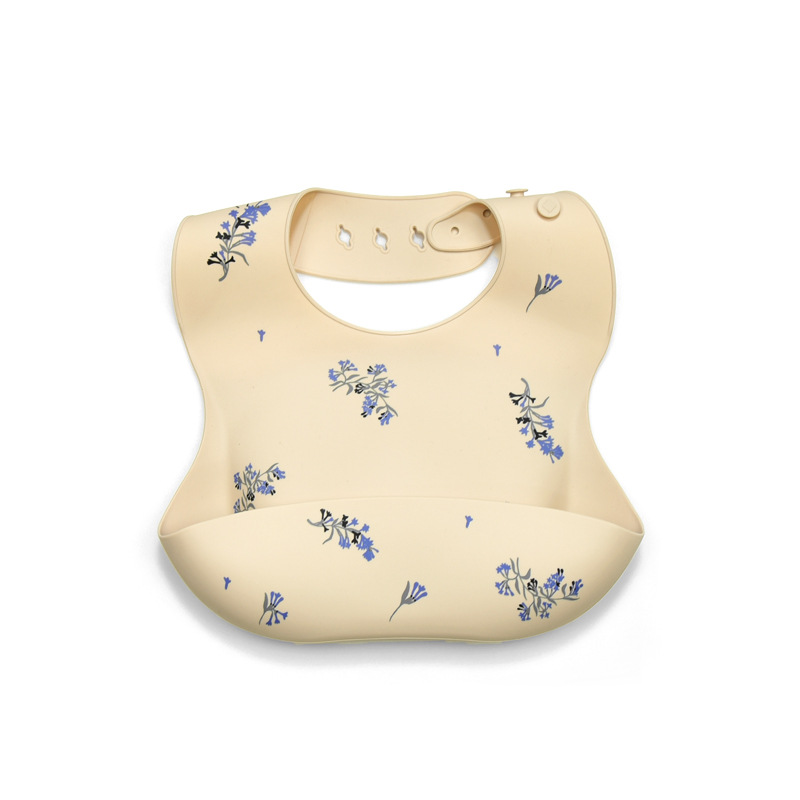 Cute Cartoon Dinosaur Flower Edible Silicon Bib Baby Accessories display picture 3