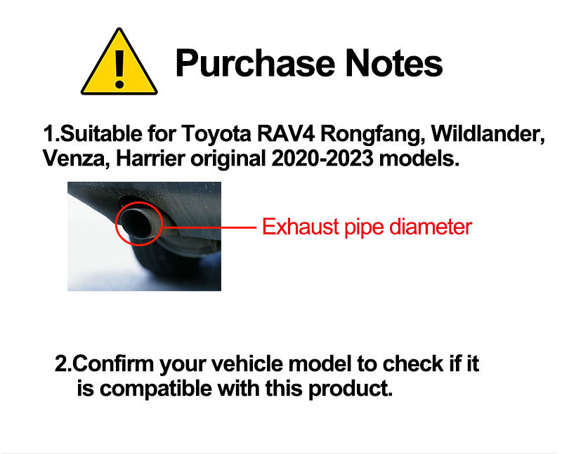 Suitable for 2020-2022 Toyota Rav4 Rongfang Round Tail Throat Wilanda Original Car Stainless Steel Exhaust Tail Throat