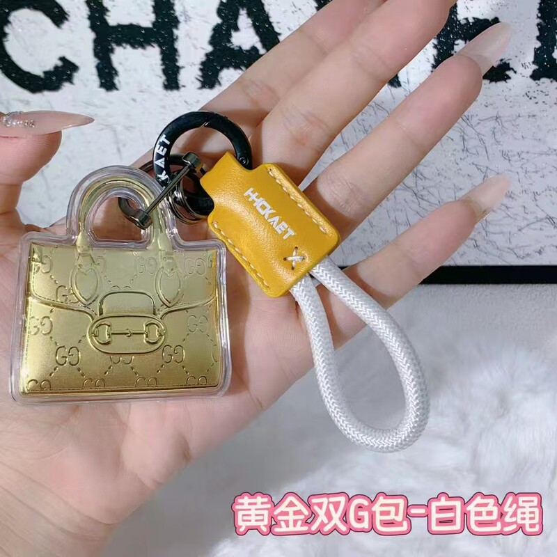 足金999双G包包挂件黄金钥匙扣包包挂饰车挂饰送礼品水贝黄金批发|undefined