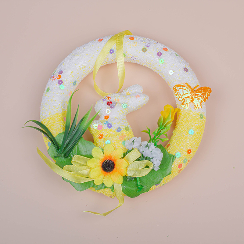 Personalizada espuma de Pascua colchón decoración de la puerta colgante planta de corona de flores nórdicas atmósfera de corona