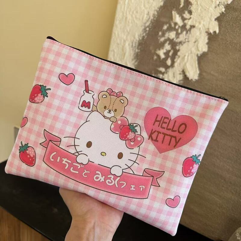 原创新款高颜值卡通HelloKitty猫女生可爱手拿包大容量精致化妆包|undefined
