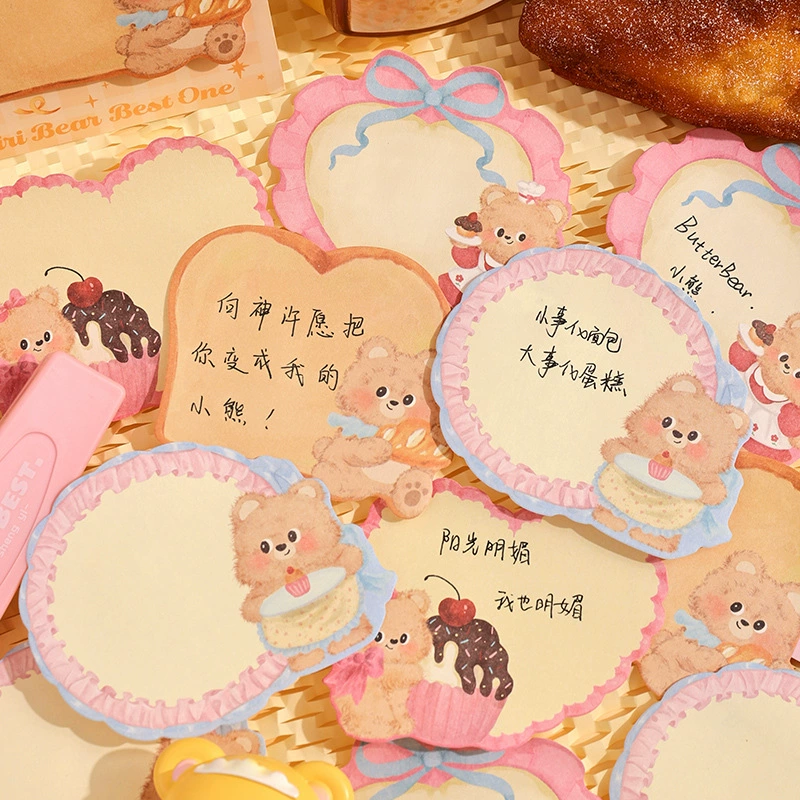 Fjord Island Cream Bear Series Alien Post-it notes Creative Cute Hand Notes Tags Memos Sticky Post-it notes