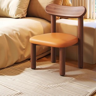 Small Stool Household Solid Wood Backrest Chair Living Room Sofa Stool Simple Small Bench Kindergarten Small Chair Soft Bag Square Stool