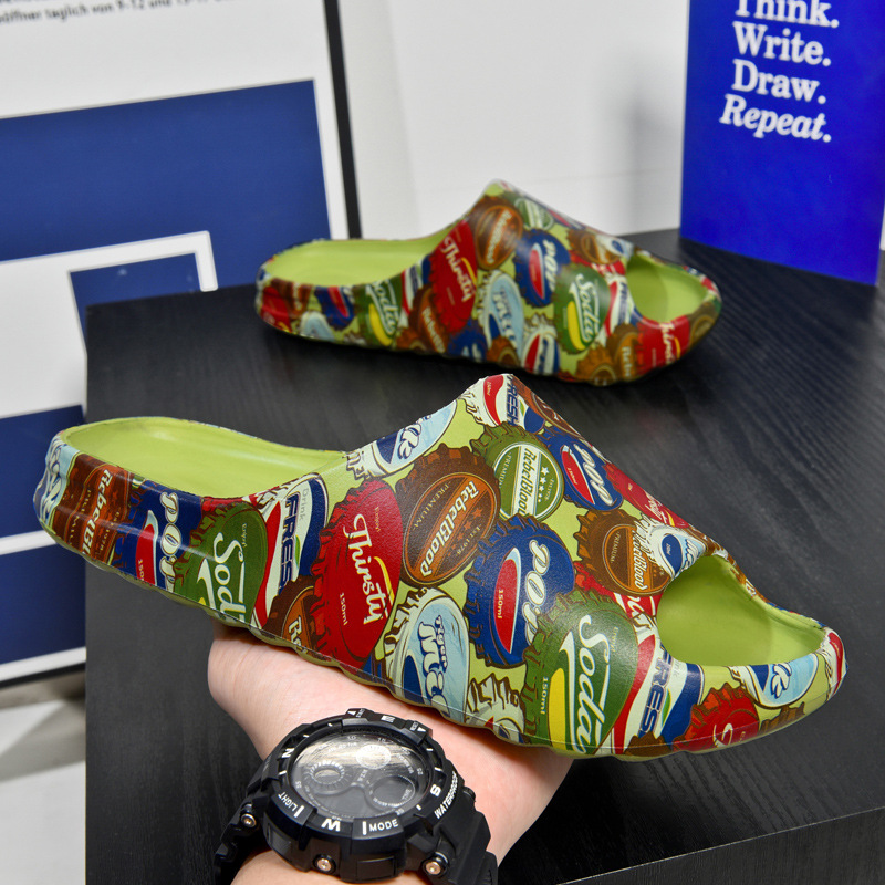 Zapatillas de hombre resistentes al desgaste con base suave para pisar mierda en el hogar baño al aire libre sand sandalone casual
