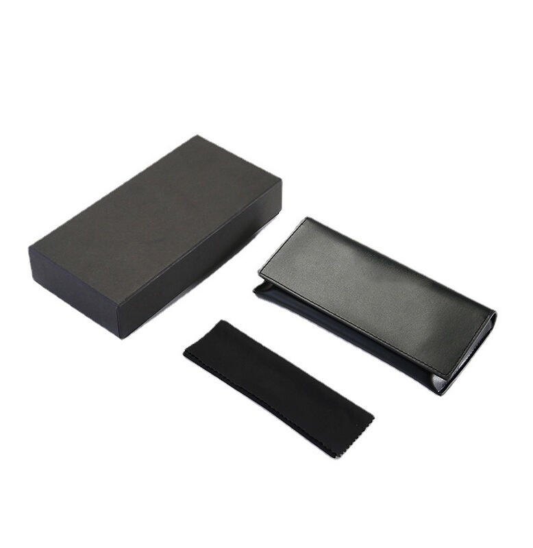 Saint Laurent Eyeglass Frames, Leather Glasses Case, Sunglasses Case, Leather Cover, Storage Box, Cross-Border Exclusive, Portable