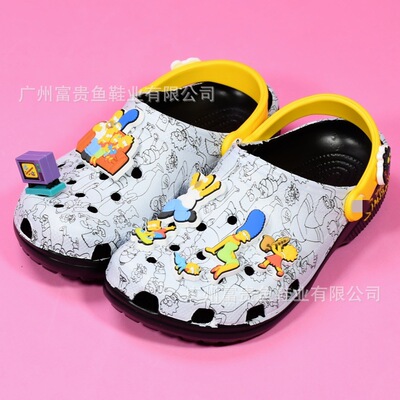 Тапочки в стиле Crocs подходит для мужчин и женщин, пляжная пляжная обувь, легко надевать