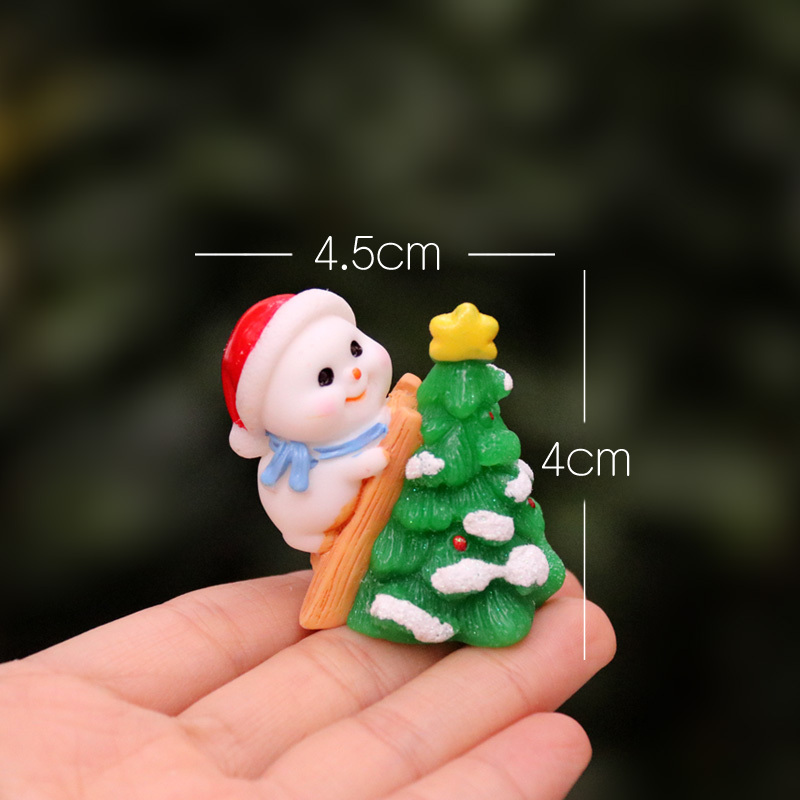 2022新品サンタクロース雪だるまヘラジカクリスマスツリー模型フィギュア人形デスクトップ微景観小物|undefined