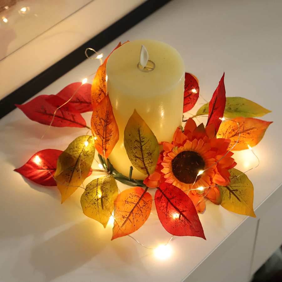 해바라기 캔들 홀더 1개(조명 1m 개 포함)