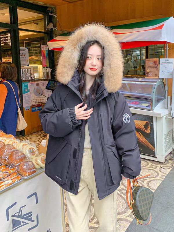 MM明摩女装羽绒服女短款冬季2025新款小个子加厚90白鸭绒派克工装|undefined