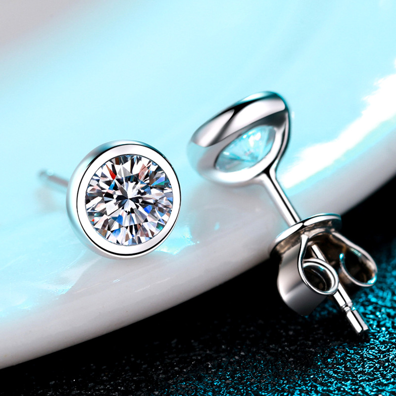 TikTok Explosive Round Zircon Earrings Bubble Shape Earrings for Men and Women Fashion All-match Elegant Ear Jewelry