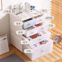 DIY Pure White Plastic Desk Organizer Storage Box for Student Dormitory Office Organization and Storage, Solid Color Small Drawer Box Wholesale