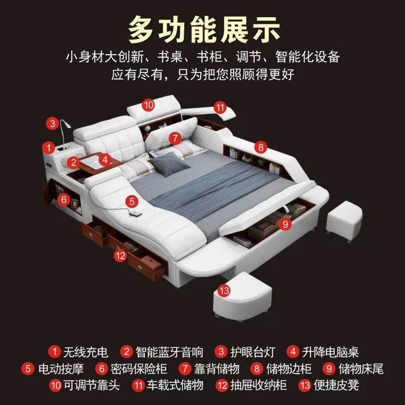 Suministro directo de fábrica cama de tela nórdica 1,8 m cama doble 1,5 m moderno minimalista dormitorio muebles luz lujo cama suave image 2