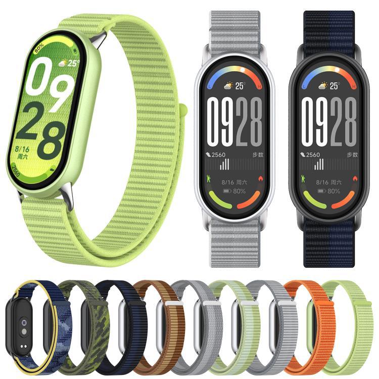 xDfind cabeza metálica de nylon trenzada correa de retorno para pulseras Xiaomi 10 / 9 / 8 / NFC