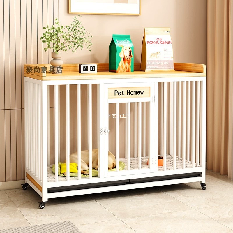 Клетка для собак, домашняя клетка для больших, средних и маленьких собак, домашняя клетка с туалетом, усиленная роскошная вилла для собак Лабрадор