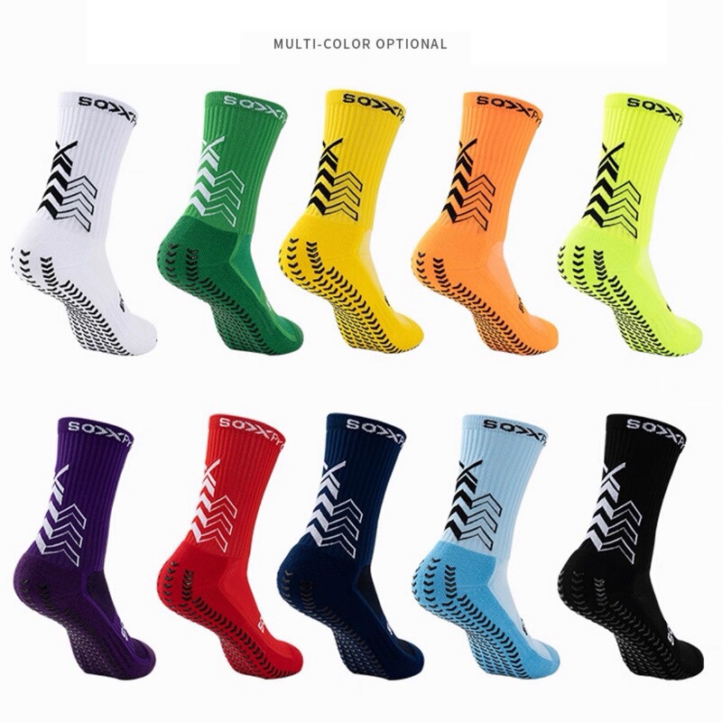 Men's Mid-Calf Soccer Socks, Non-Slip Breathable Basketball Socks, Badminton Socks, Towel Bottom Outdoor Sports Grip Socks