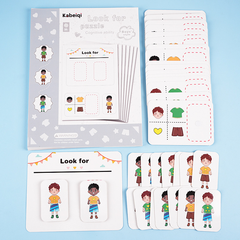 Cognitiva juego silencioso libro de papel para niños Velcro chico chica estilo encontrar un par de juguetes para bebés