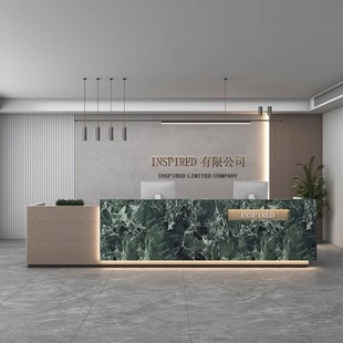Simple Modern New Lacquered Company Reception Desk Hotel Lobby Training Institution Cashier Desk Office Counter