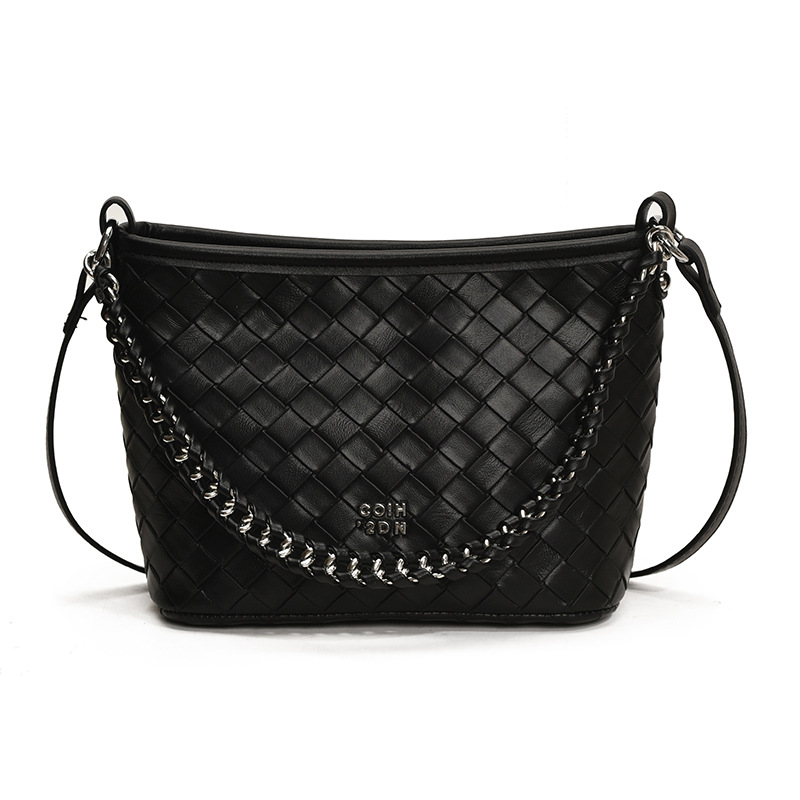 Comercio exterior transfronterizo cadena de moda tejida bolso de cubo portátil mujer 2025 nuevo estilo de alta calidad mochila de viaje