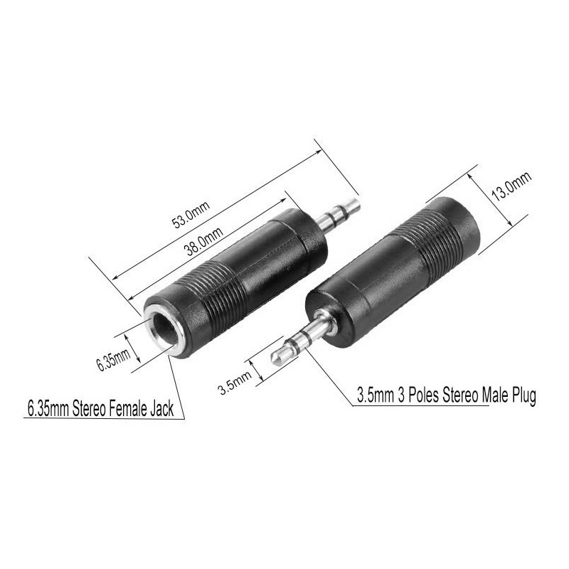 3.5回転6.5回転オーディオヘッド金メッキ部品2チャンネルアダプタクロスボーダー専用オーディオプラグ変換ヘッド
