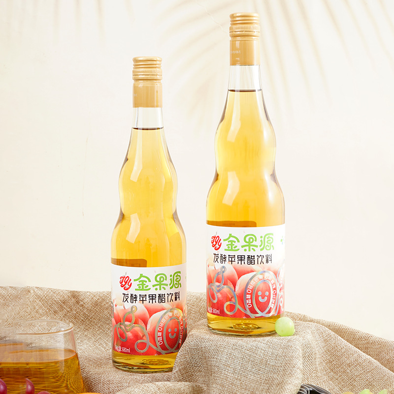진궈위안 공장 양조 발효 사과 식초 음료 병 680ml 통 상자 사과 주스 음료 도매