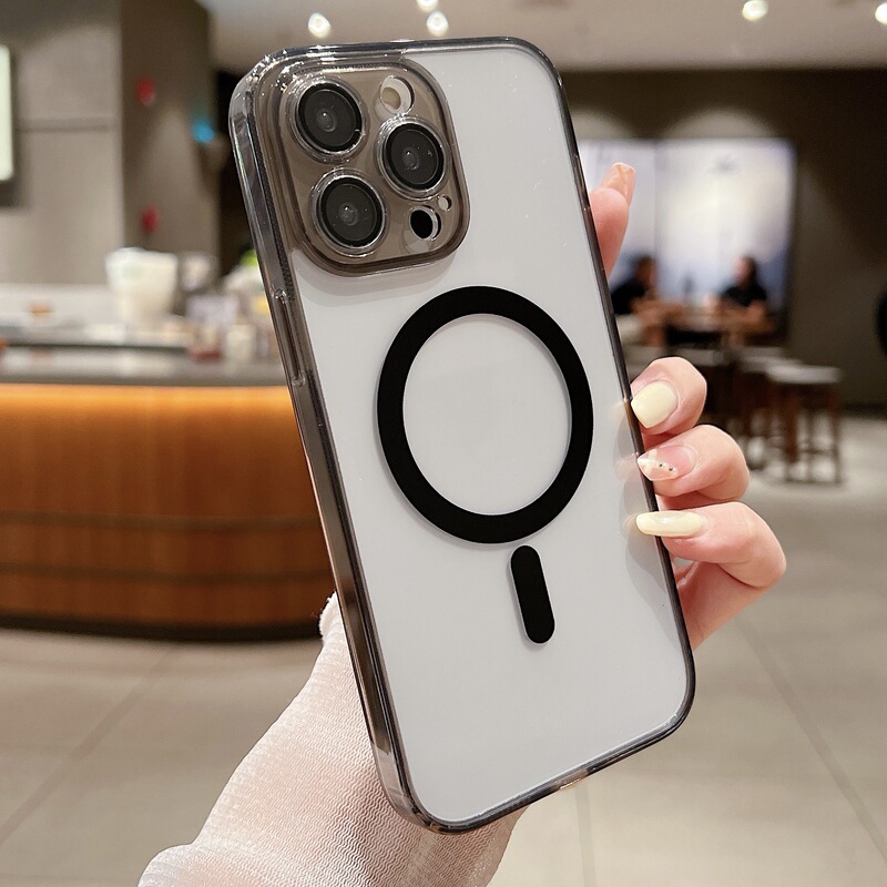 Iphone15promax携帯電話ケースリンゴ14promaxアクリルマグネットレンズ膜を適用して転倒防止|undefined