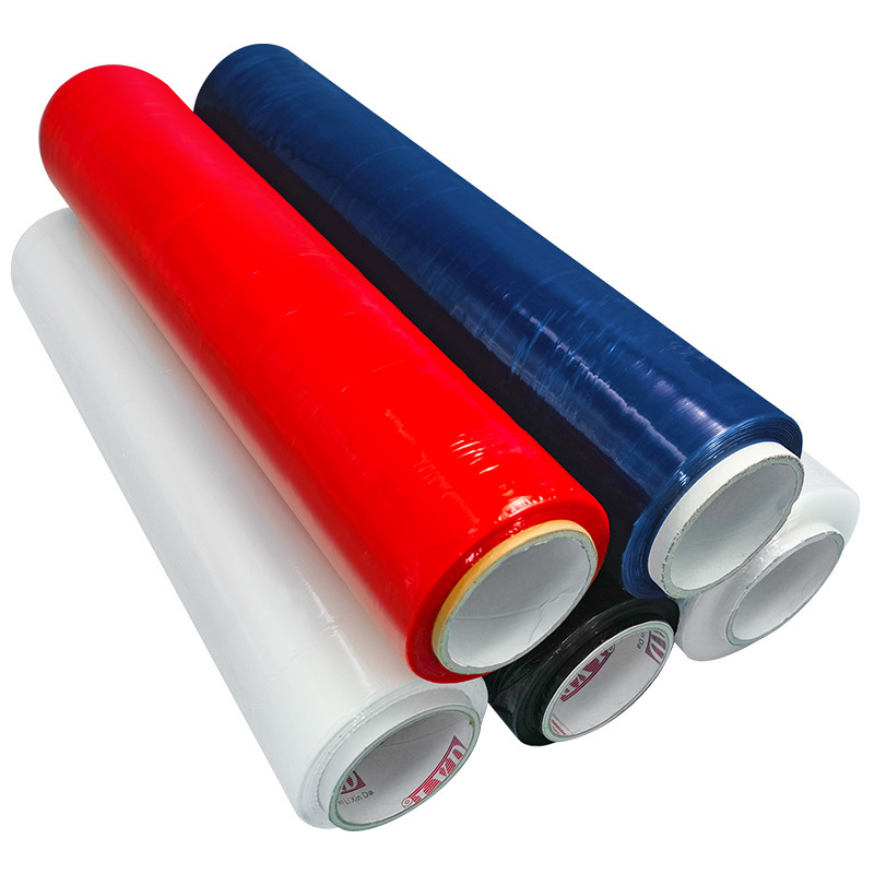 Película de PE envuelta en estiramiento de embalaje de película plástica especial 50CM película de envoltura de bobina industrial de movimiento de película de bandeja