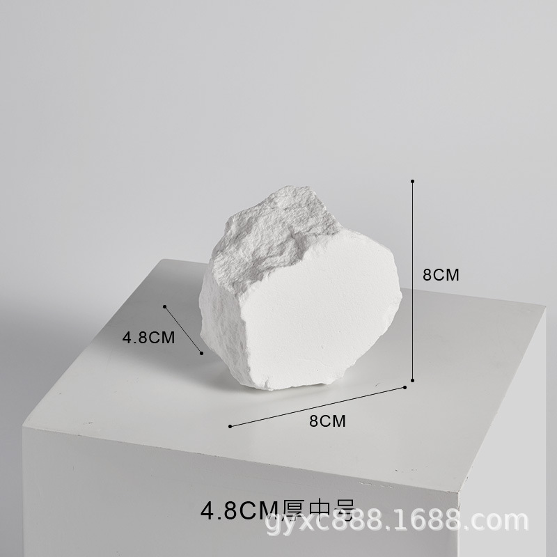 Estilo nórdico blanco irregular yeso fotografía decoración props joyería al por mayor producto de la joyería fotografía de fondo