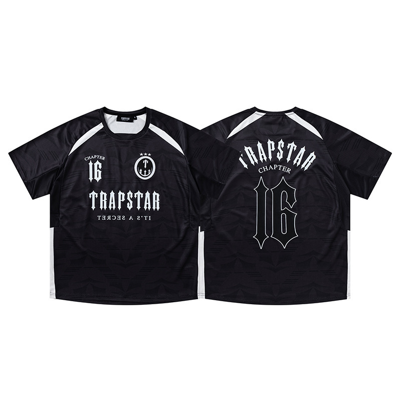Trapstar Chapter 16 Short Sleeve Jersey Black White