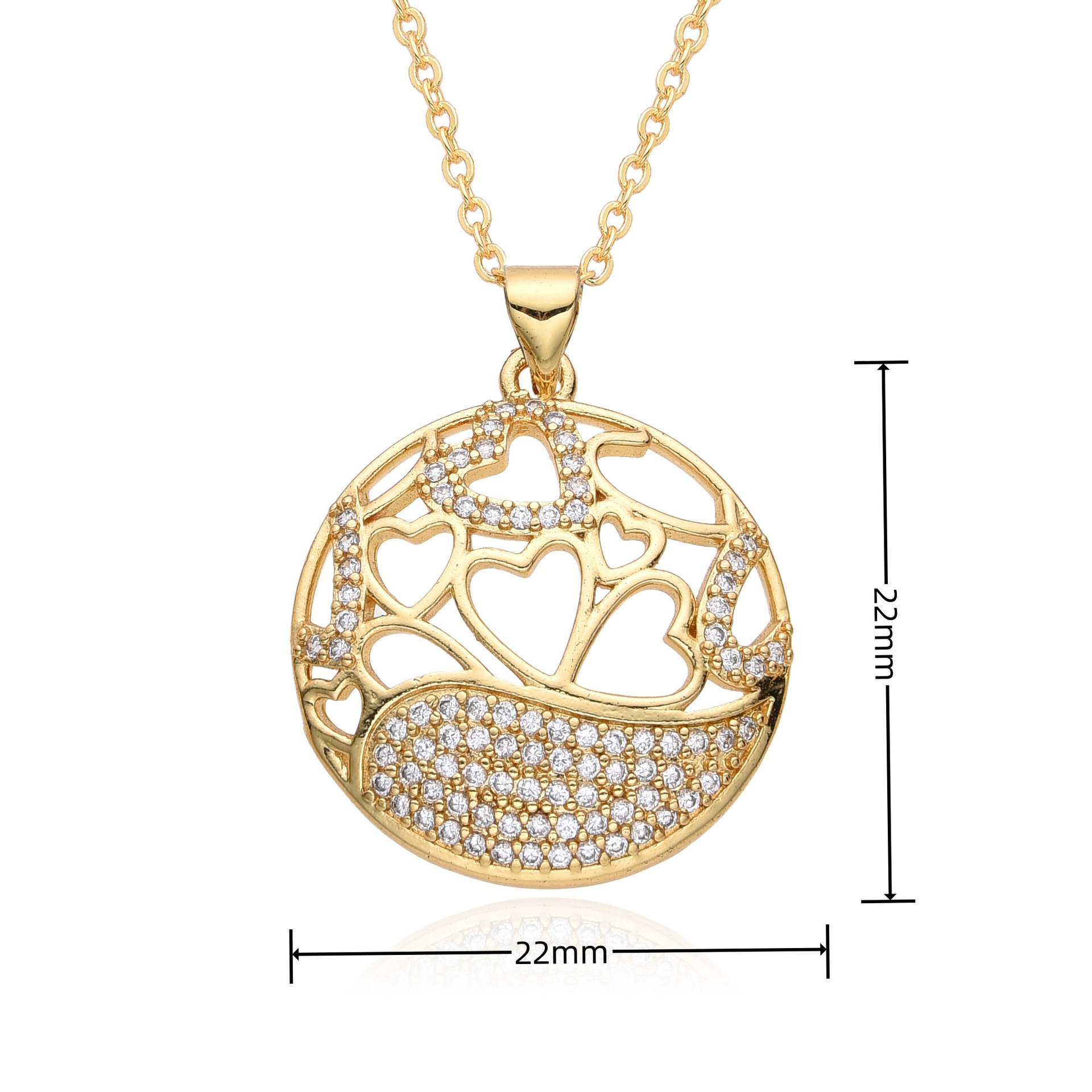 12g Weight Copper Pendant Material Zircon Inlay Material Pendant Necklace Classification Copper Chain Material 1 Piece Quantity Holiday, Daily Occasion Copper Material Heart Shape Pattern Women's Gender Inlay Design Casual, Simple Style Style Copper Inlay Heart Shape Zircon Pendant Necklace 9