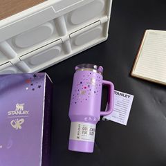 大容量保温杯学生吸管杯史丹利联名星空杯不锈钢车载汽车车载便携