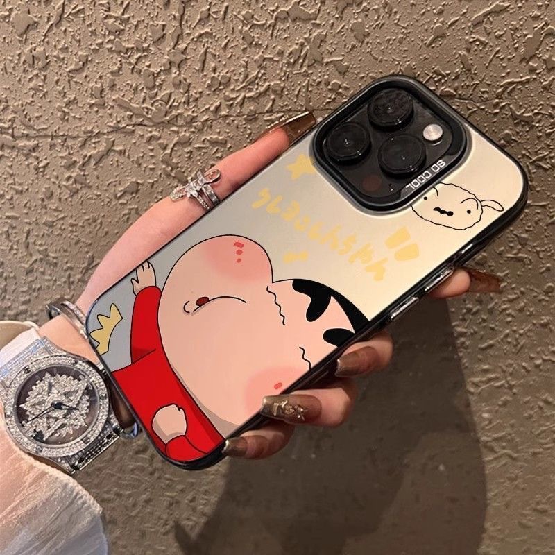 唱歌小新适用17/17Promax手机壳17Pro小众爆款新款彩银防摔硬壳新