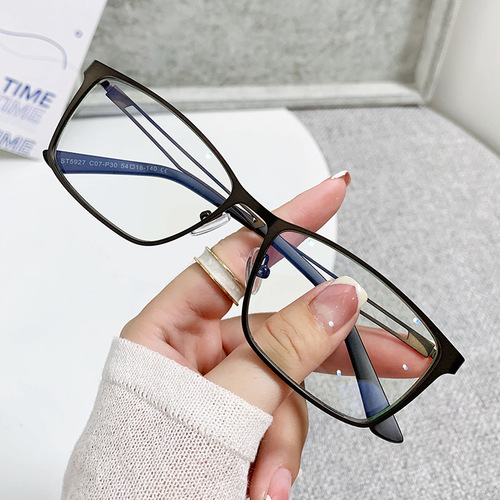 Wholesale New Metal Anti-blue Light Small Frame Rims Eyeglasses 5927 Hollow Fashion Frame Glasses