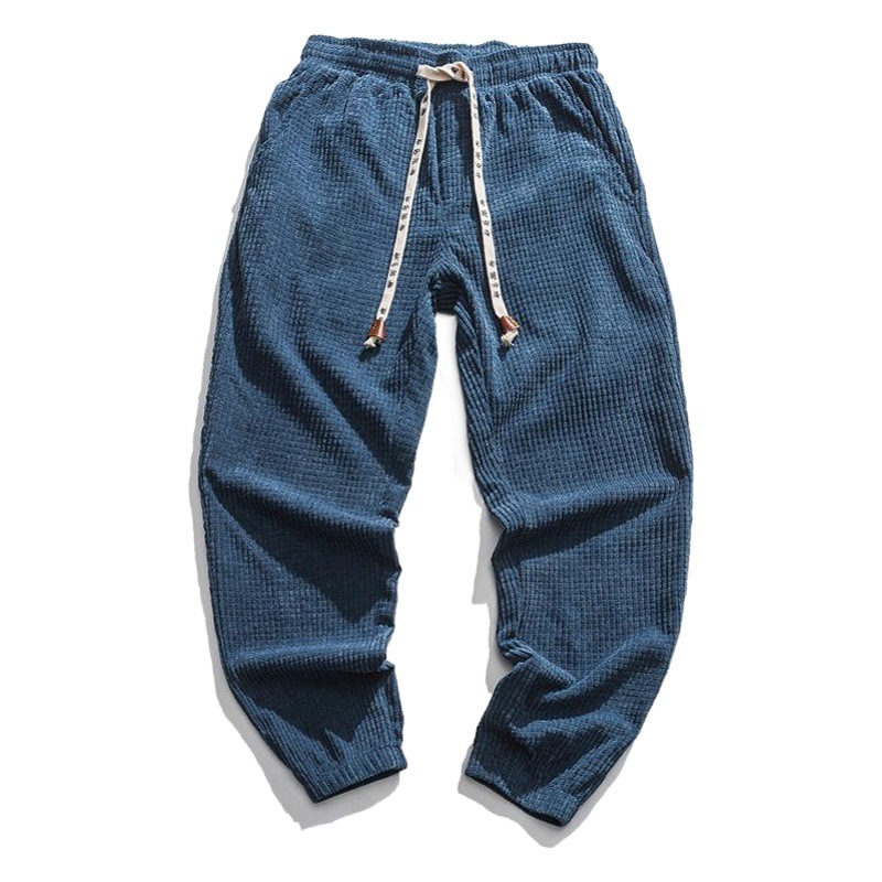 Primavera y otoño 2020 estilo japonés pantalones casuales de hombre lavados sueltos estilo chino pantalones pitillo de pana pantalones de hombre de moda