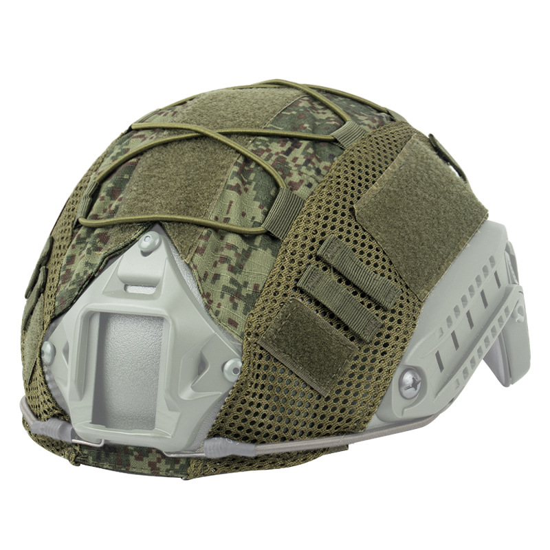 跨境亚马逊FAST战术头盔盔布户外骑行头盔CS野战伪装迷彩头盔布