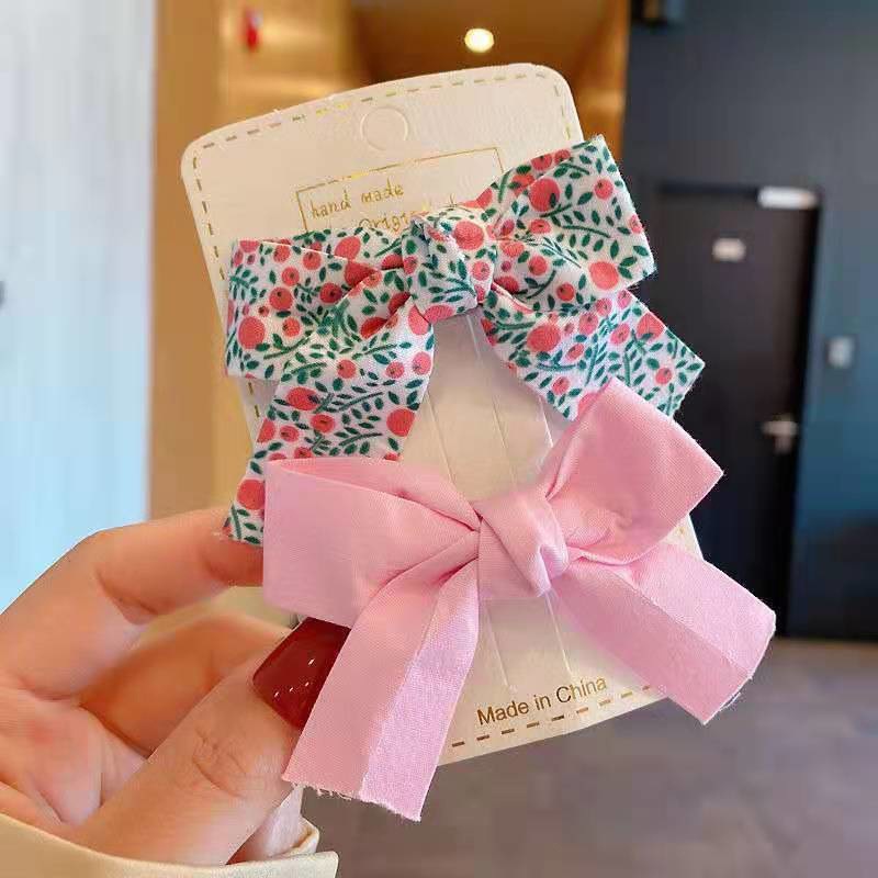 Estilo coreano fresco floral arco horquilla niños macaron color presión clip flujo mar clip lateral traje accesorios para el cabello