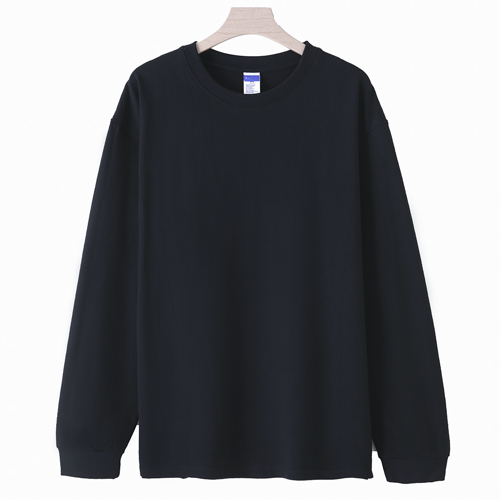 Solid Color Thread Cuff Long Sleeve Black