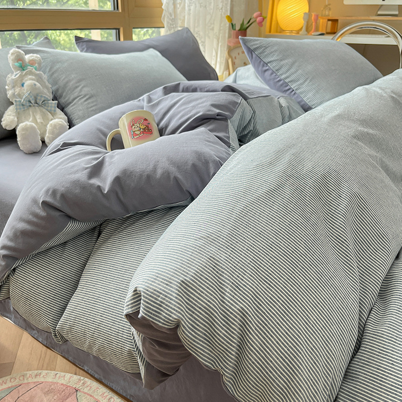 100% cubierta de edredón de algodón cubierta de edredón de dormitorio de estudiantes 150 * 200 cubierta de edredón