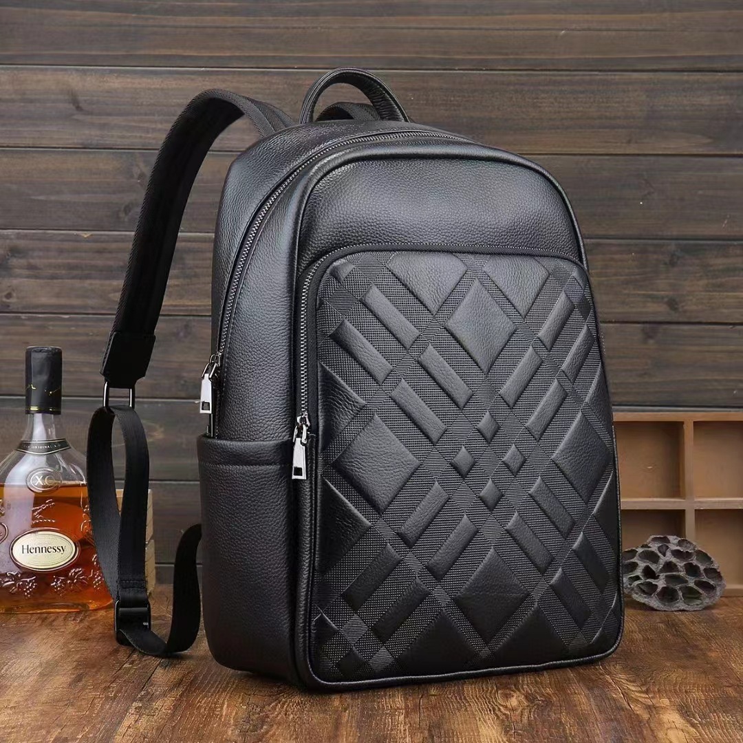 새로운 남성 배낭 사업 캐주얼 간단한 컴퓨터 배낭 머리 층 소 가죽 여행 가방 여행 배낭 도매