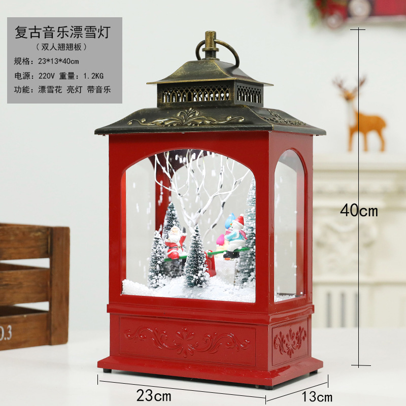 クロスボーダーヨーロッパとアメリカのクリスマス音楽雪の光雪街路灯クリスマスギフトギフトショッピングモールの窓リビングルームの装飾品