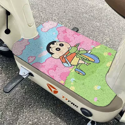 Electric vehicle foot mat, Cartoon Electric Vehicle Foot Pad Dirt - go-out-with-a-small-three-wheel-ride-3050cm-silk-circle-default-rectangle-needs-to-be-cut-by-yourself