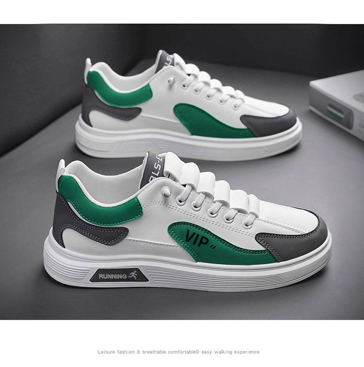 Giày sneaker nam đế mềm thoáng khí phối màu, dây thun co giãn, kiểu Hàn — Màu Kaki Z908-1, Z908-1 Trắng Xanh Lục, Z908-1 trắng xanh chi tiết 14