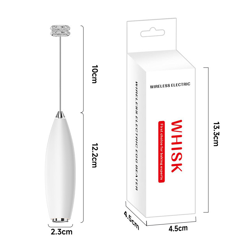 亚马逊电动打奶器新款不锈钢咖啡奶油电动奶泡器打蛋器便携搅拌器|undefined