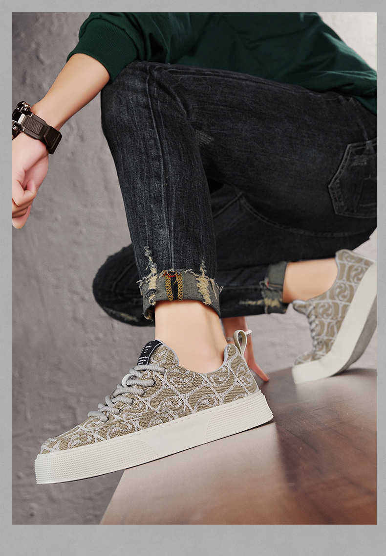 Board shoes men's platform trendy shoes sports casual shoes spring new cloth canvas shoes soft sole cross-border large size_voghion.com